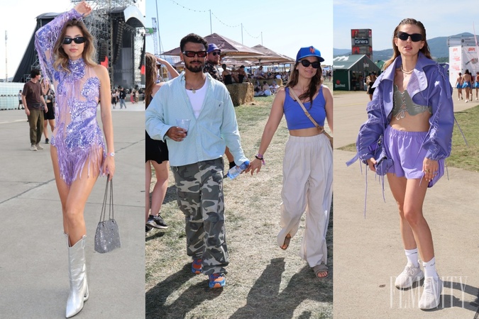 Móda z festivalu Grape 2025: Kristína Svarinská ruka v ruke s priateľom, Caroline z Ruže pre nevestu zažiarila v dave a ďalší