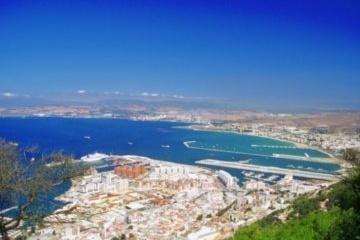Opica makaka na Gibraltári.