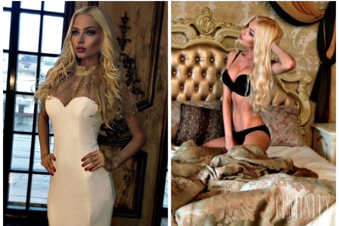 Modelka Alena Shishova je ako Barbie a skrýva pod šatami naozaj bábikovské telo
