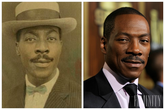 Eddie Murphy (vpravo) a muž jemu veľmi podobný z roku 1920 (vľavo)