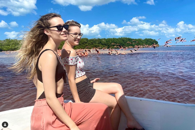 Diana (vpredu) a Ivana Klamové