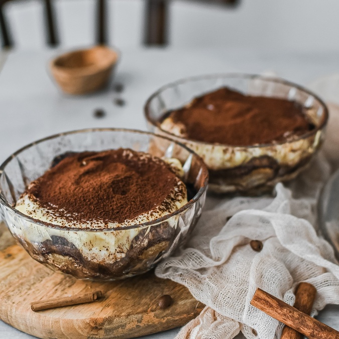 Lahodné pudingové tiramisu.