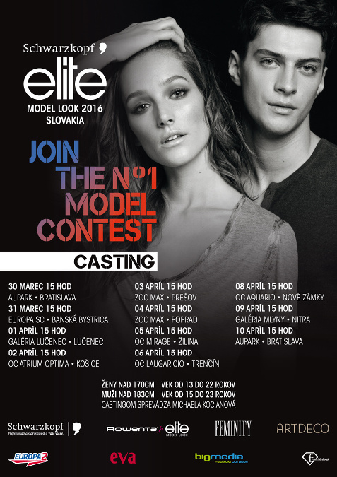 Castingy na Schwarzkopf Elite Model Look 2016