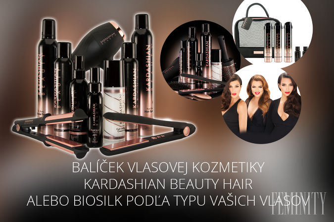 Ilustračné foto: Balíček vlasovej kozmetiky Kardashian Beauty Hair alebo Biosilk podľa typu vlasov