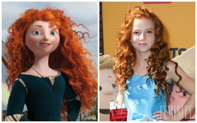 Princezná Merida a mladá herečka Francesca Capaldi