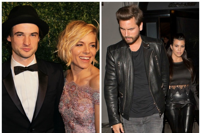 Sienna Miller i Kourtney Kardashian mali po boku naozaj divných mužov