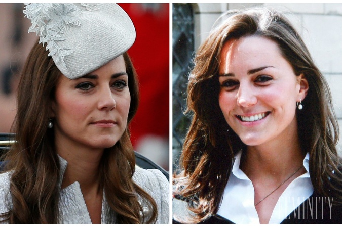Kate Middleton dnes (vľavo) a pred pár rokmi (vpravo)