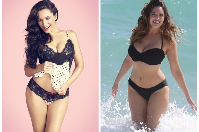 Kelly Brook na vyretušovanej foto a v civile