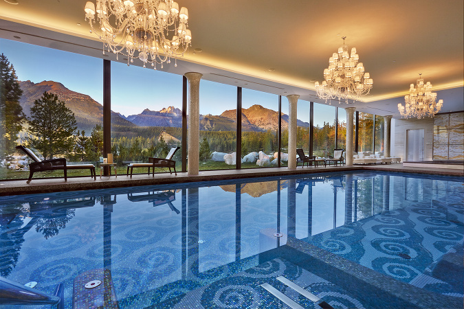 Zion Spa v Grand Hoteli Kempinski High Tatras s výhľadom na Štrbské pleso