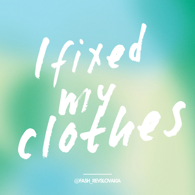 Fashion Revolution Week sa na Slovensku bude niesť v znamení hashtagu #IFixedMyClothes