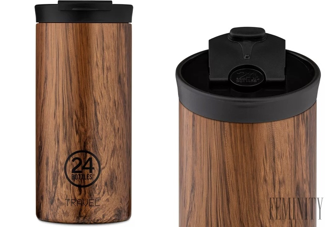 Termo hrnček Travel Tumbler v štýlovom drevenom prevedení vhodný pre mužov aj pre ženy